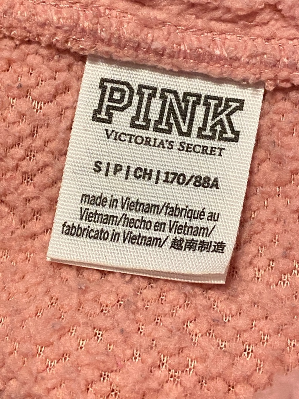 PINK Victoria Secret Sherpa Full Zip Vest Smoky Rose Limited Edition Size Small - Picture 7 of 10
